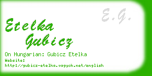 etelka gubicz business card